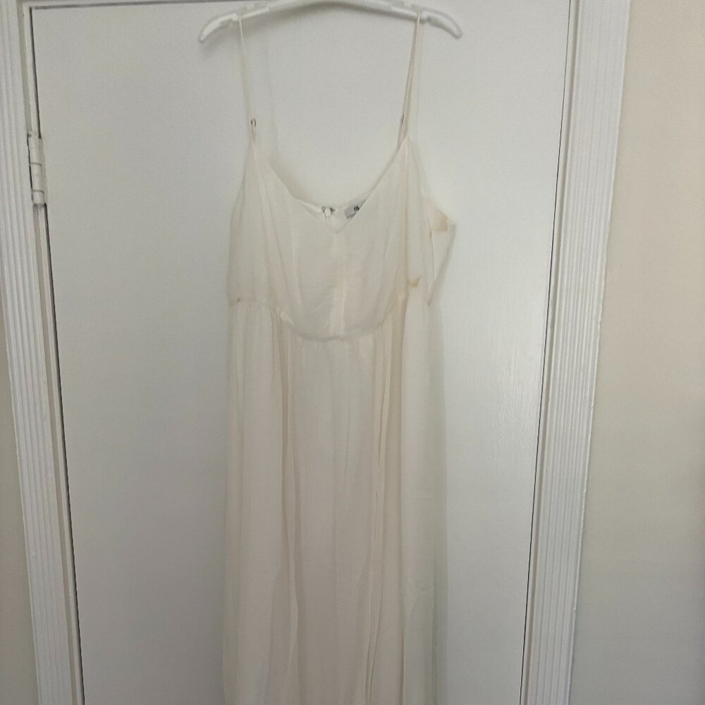 Madewell White Crepe Sundress